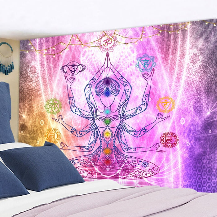 Magic Mandala Witchcraft Mysterious Tapestry Wall Hanging
