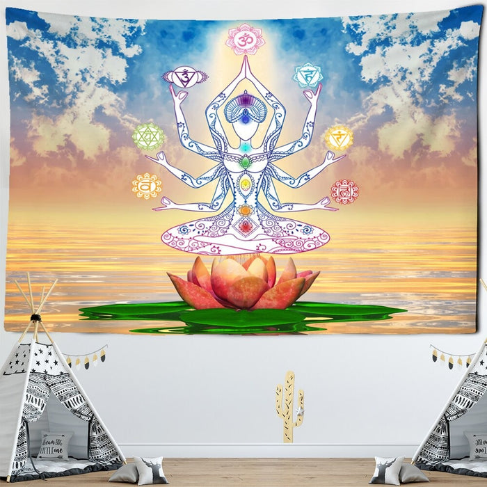 Magic Mandala Witchcraft Mysterious Tapestry Wall Hanging