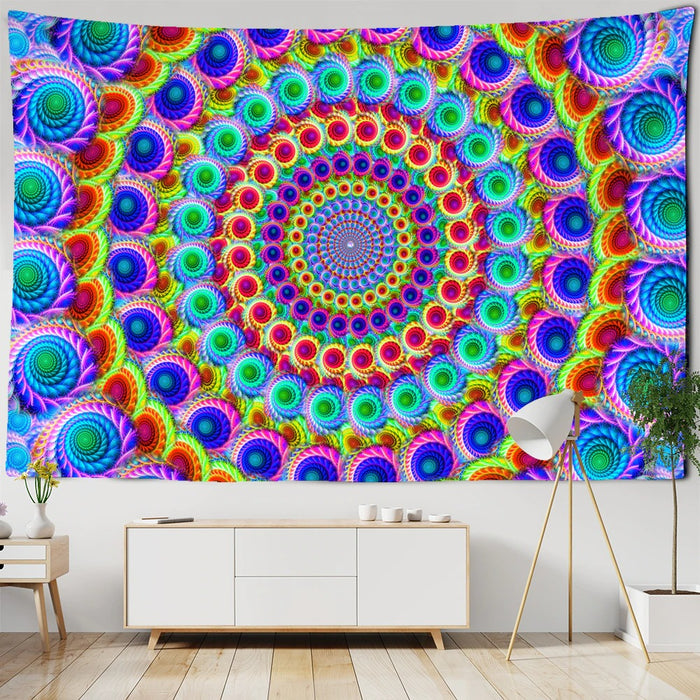Colorful Indian Mandala Tapestry Wall Hanging Tapis Cloth