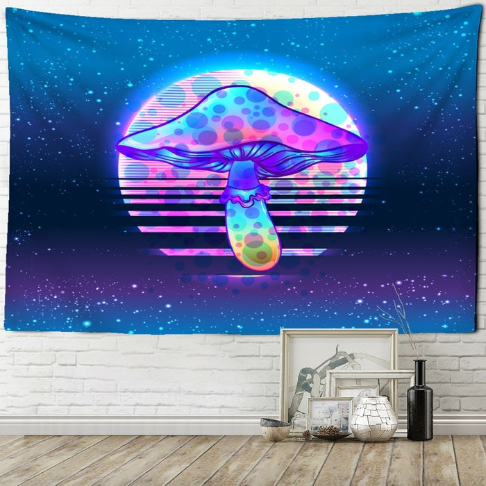 Psychedelic Mushroom Mandala Tapestry Wall Hanging Tapis Cloth