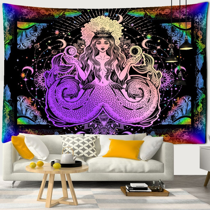Mermaids Nordic Tapestry Wall Hanging Tapis Cloth