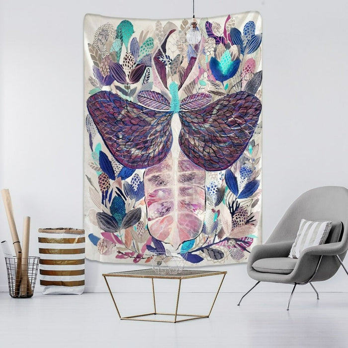 Butterfly Art Tapestry Wall Hanging Tapis Cloth