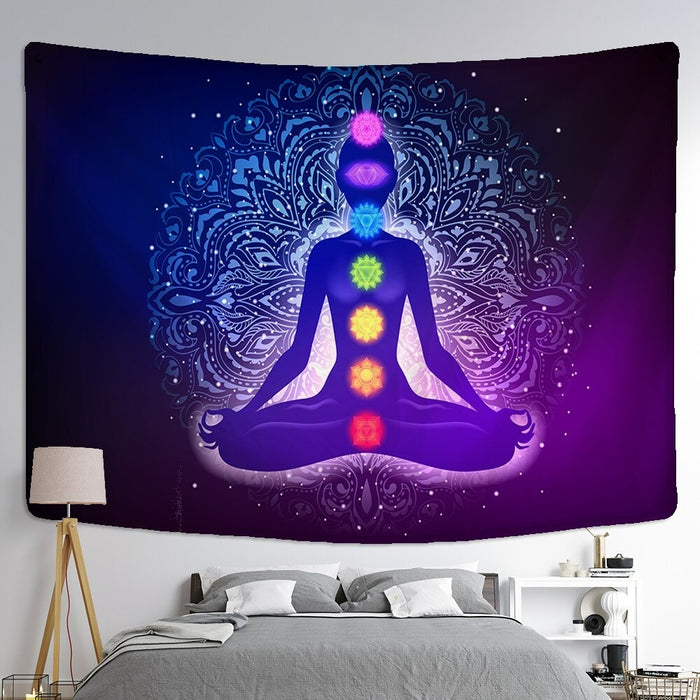 Buddha Figure Tapestry Wall Hanging Tapis Cloth