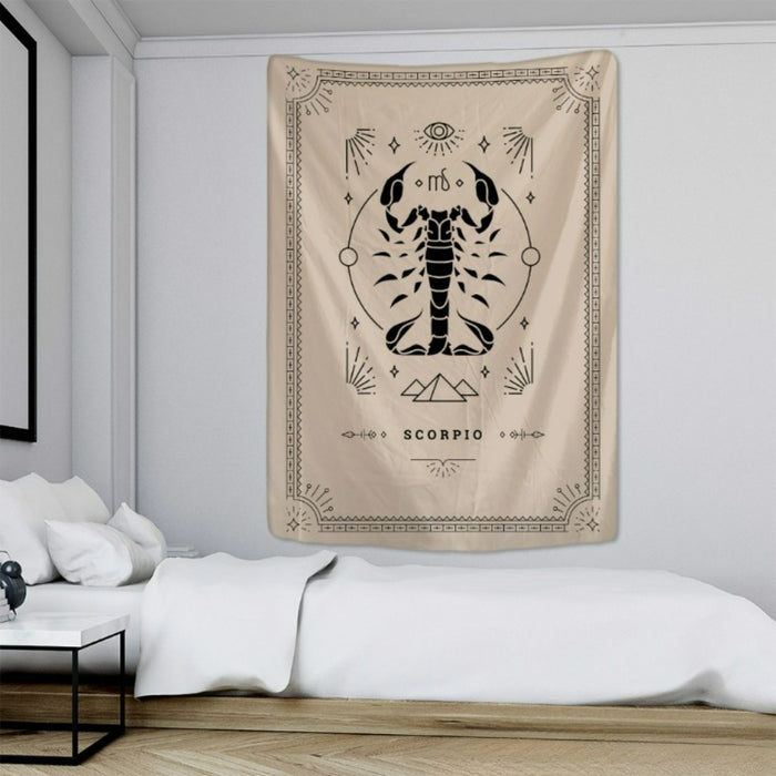 Zodiac Printed Tapestry Wall Hanging Tapis Cloth