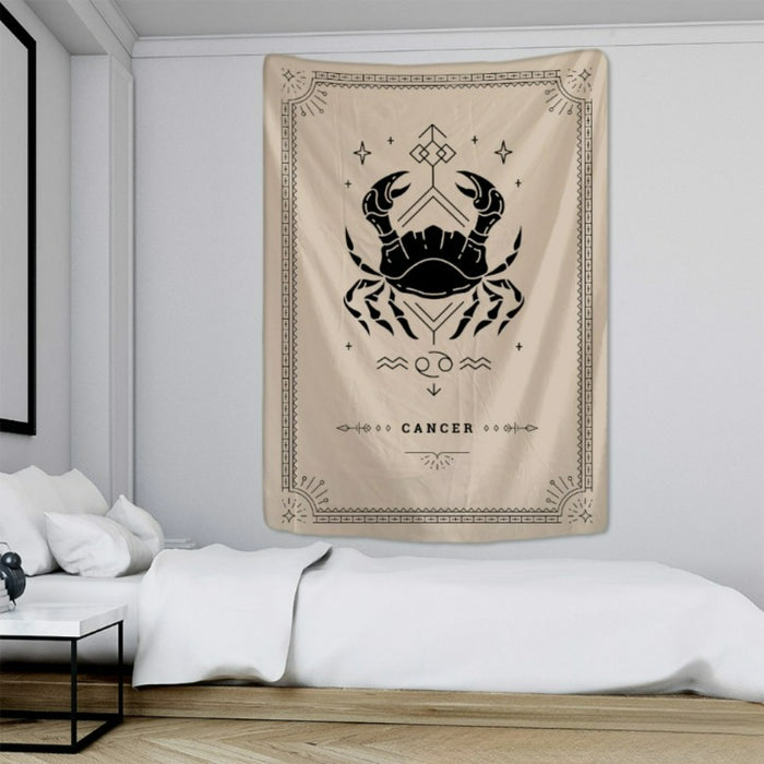 Zodiac Signs Printed Tapestry Wall Cloth Tapis Cloth