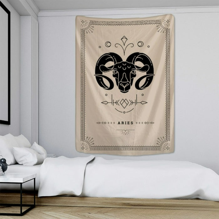 Zodiac Signs Printed Tapestry Wall Cloth Tapis Cloth