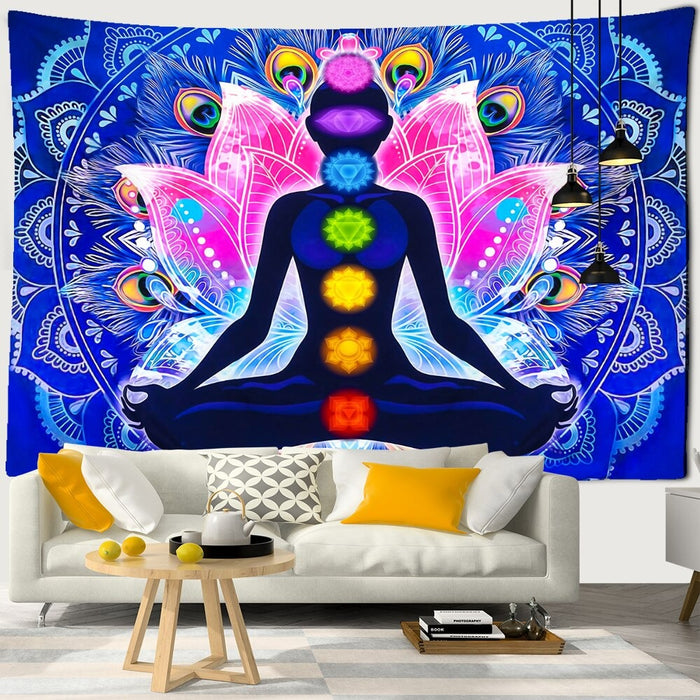 Seven Chakras Tapestry Wall Hanging Tapis Cloth