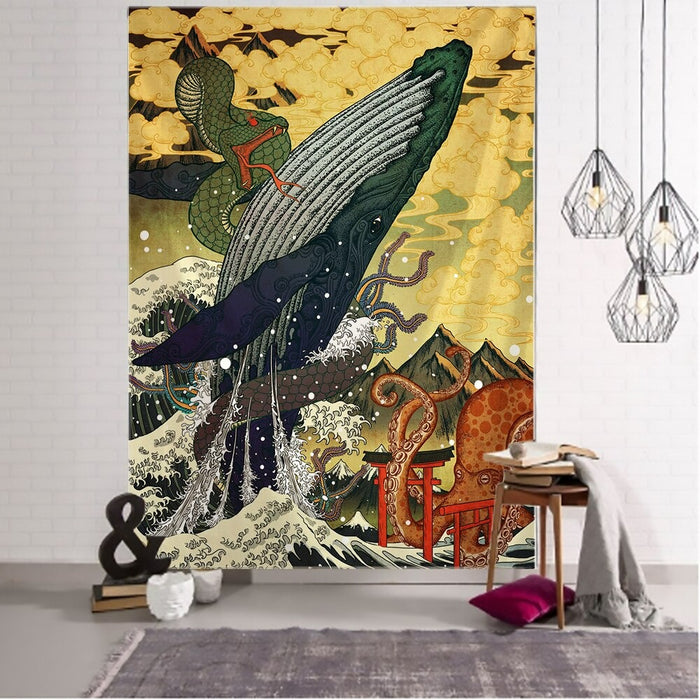Japanese Classic Tapestry Wall Hanging Tapis Cloth