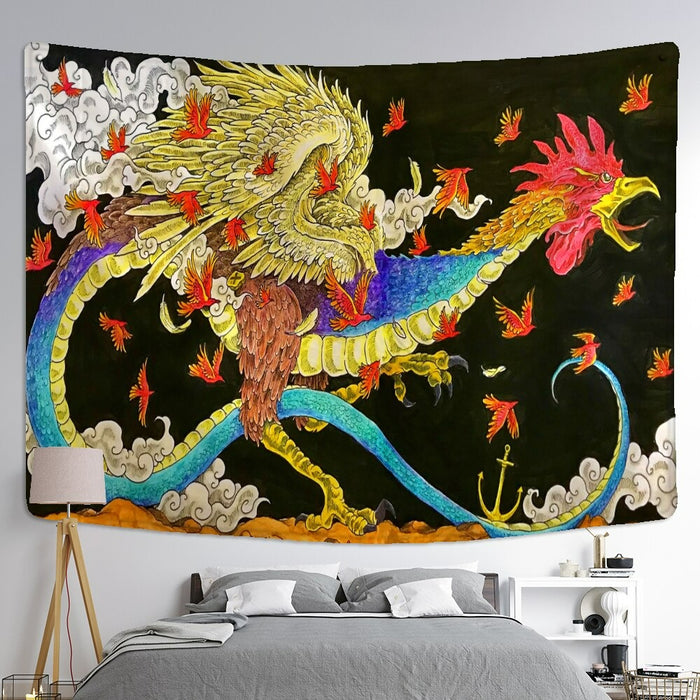 Japanese Fantasy Tapestry Wall Hanging Tapis Cloth
