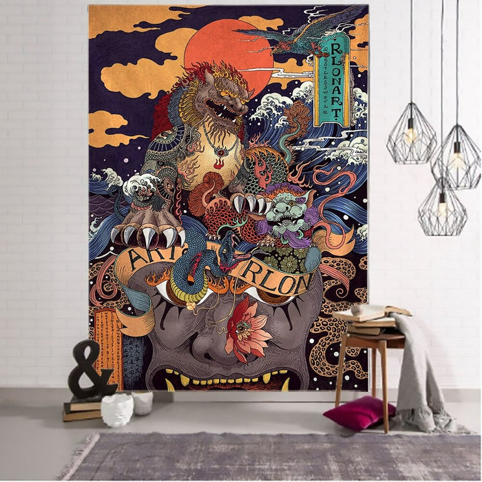 Japanese Classic Tapestry Wall Hanging Tapis Cloth