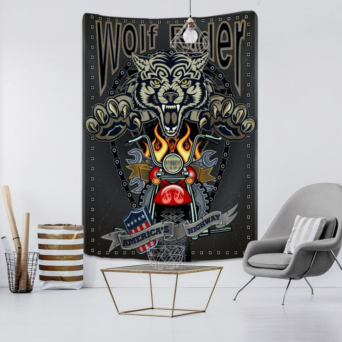 Night Moon Tarot Tapestry Wall Hanging Tapis Cloth