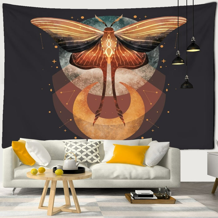 Butterfly and Beetle Tapestry Wall Hanging Tapis Cloth