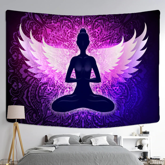 Buddha Meditation Tapestry Wall Hanging Tapis Cloth