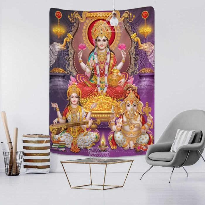 3D Gods Printing Tapestry Wall Hanging Tapis Cloth