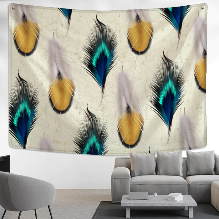 Feather Ink Painting Tapestry Wall Hanging Tapis Cloth