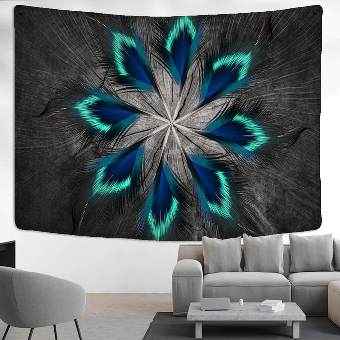 Feathers Print Tapestry Wall Hanging Tapis Cloth