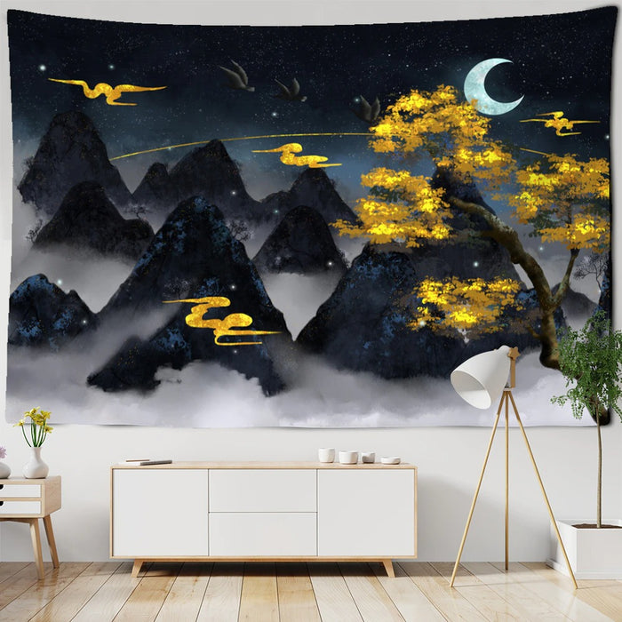 Nordic Style Painting Tapestry Wall Hanging Tapis Cloth