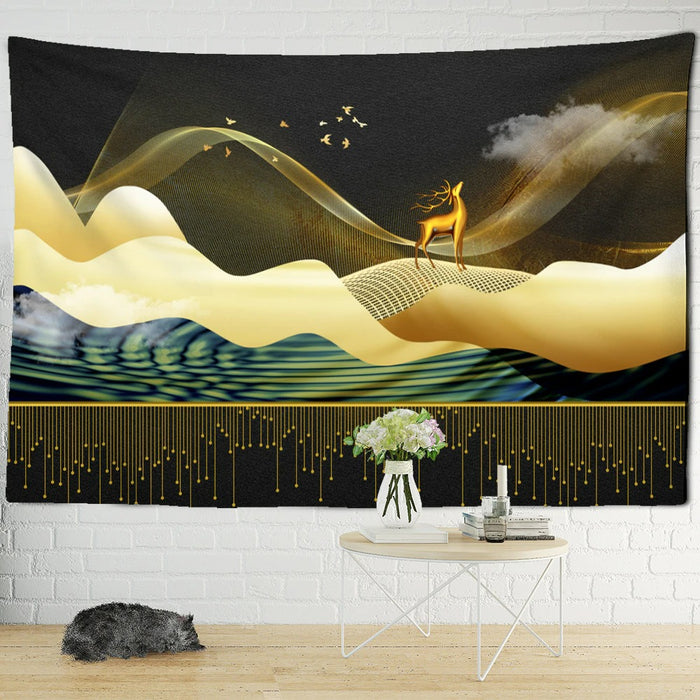 Minimalistic Painting Tapestry Wall Hanging Tapis Cloth