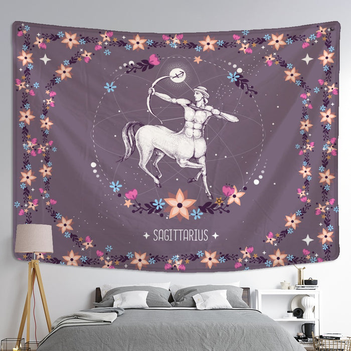 Zodiac Astrology Tapestry Wall Hanging Tapis Cloth