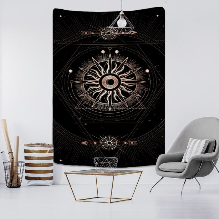 Wheel of Fortune Tapestry Wall Hanging Tapis Cloth