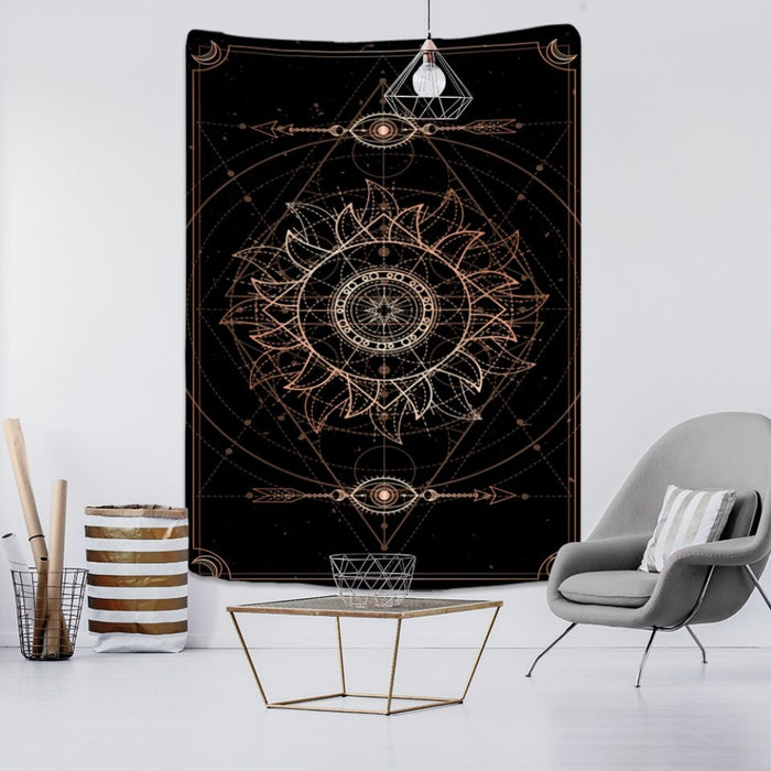 Wheel of Fortune Tapestry Wall Hanging Tapis Cloth