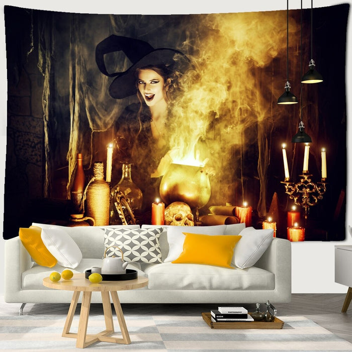 Witch Tapestry Wall Hanging Tapis Cloth