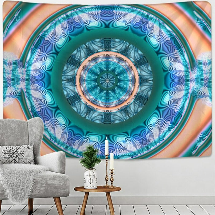 Colorful Wheel Pattern Tapestry Wall Hanging Tapis Cloth