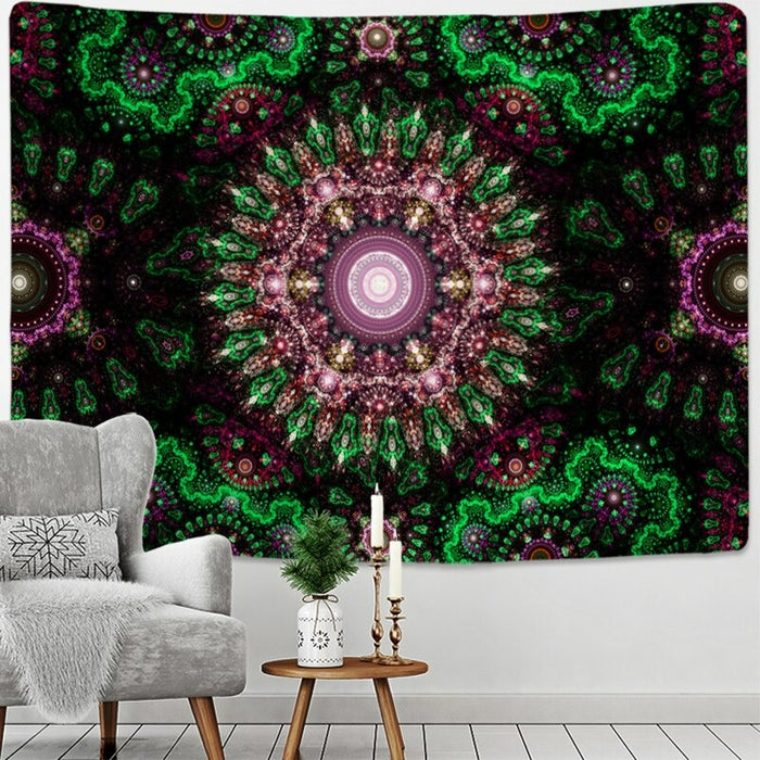 Glowing Circles Tapestry Wall Hanging Tapis Cloth