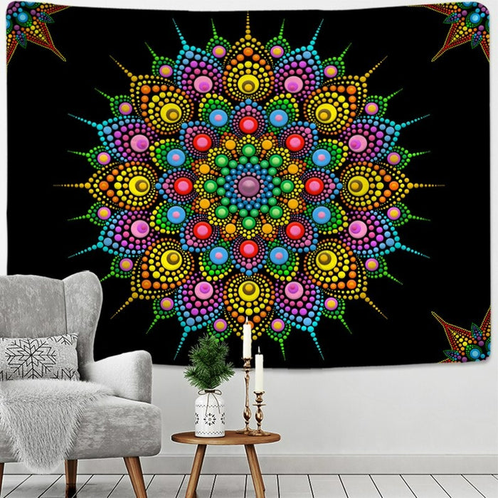 Glowing Circles Tapestry Wall Hanging Tapis Cloth