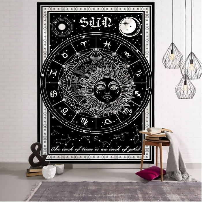 Sun Signs Tapestry Wall Hanging Tapis Cloth