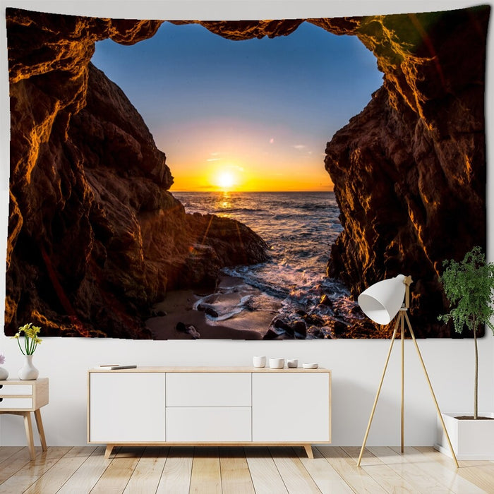 Sunset Seascape Tapestry Wall Hanging Tapis Cloth