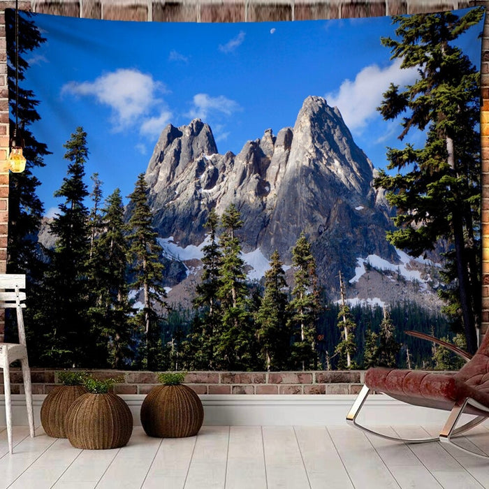 Mountains Starry Sky Tapestry Wall Hanging Tapis Cloth