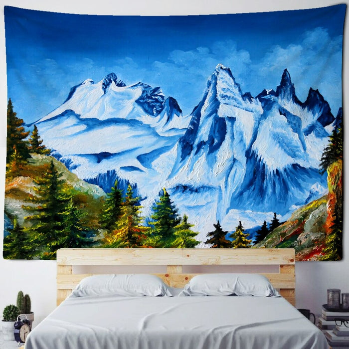 Misty Mountains Tapestry Wall Hanging Tapis Cloth