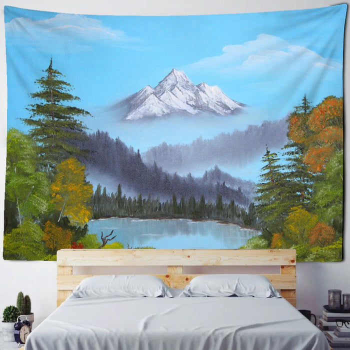 Landscape Oil Painting Tapestry Wall Hanging Tapis Cloth