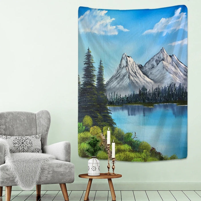 Landscape Oil Painting Tapestry Wall Hanging Tapis Cloth