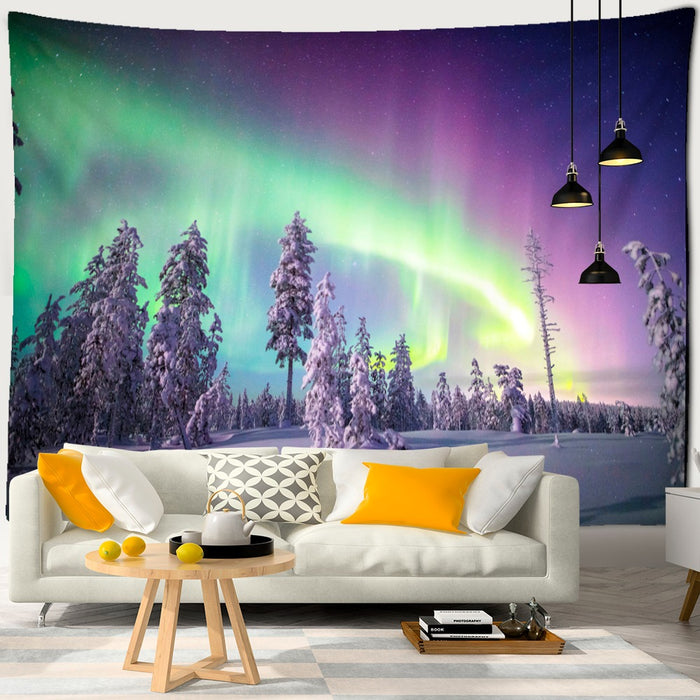 Forest Landscape Painting Tapestry Wall Hanging Tapis Cloth