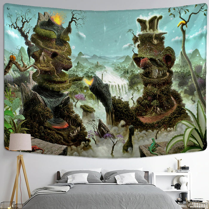 Colorful Fantasy Tapestry Wall Hanging Tapis Cloth
