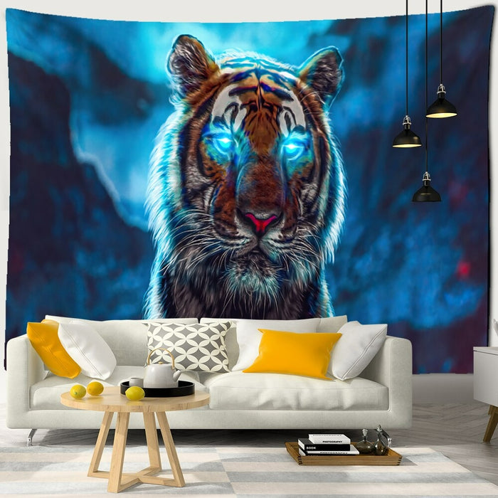 Tiger Oil Painting Wall Hanging Tapis Cloth