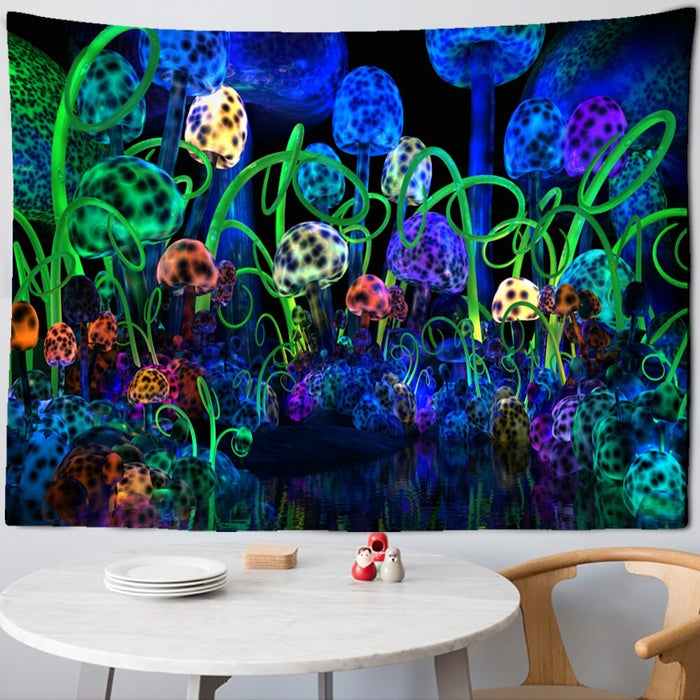 Bohemian Fairytale Mushroom Tapestry Wall Hanging Tapis Cloth