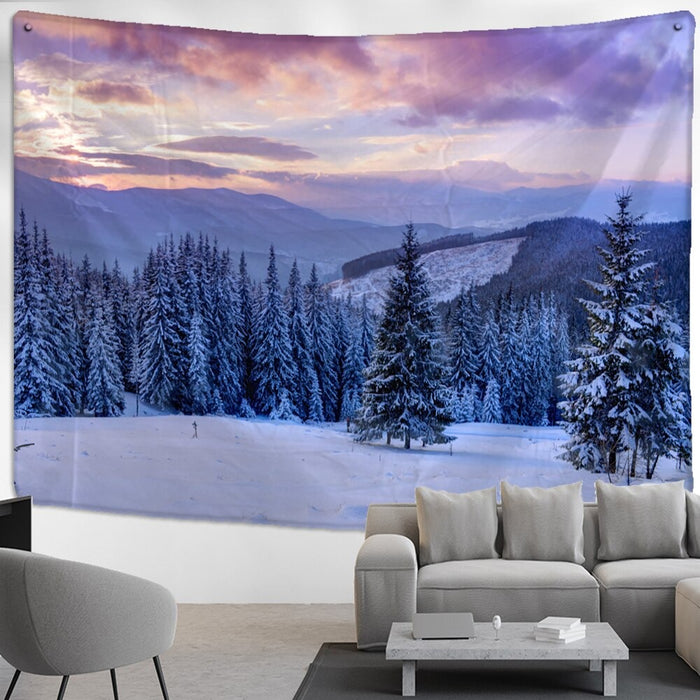 Snow Scene Home Decor Tapestry Wall Hanging