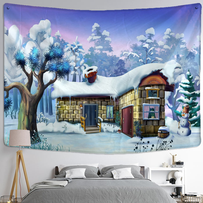 Sleigh Tapestry Wall Hanging Tapis Cloth