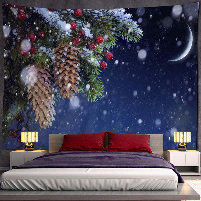 Bright Sky Christmas Tree Tapestry Wall Hanging Tapis Cloth