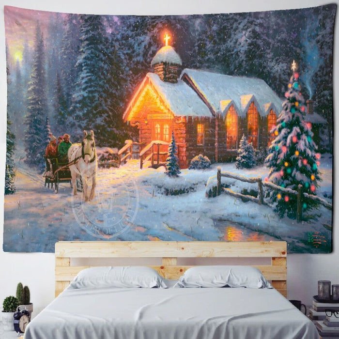 Christmas Dance Party Tapestry Wall Hanging Tapis Cloth