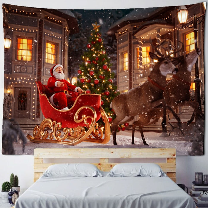 Christmas Fantasy Castle Home Decor Tapestry Wall Hanging