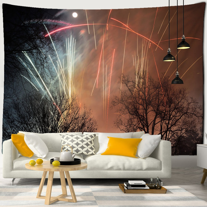 Christmas Lights Tapestry Wall Hanging Tapis Cloth