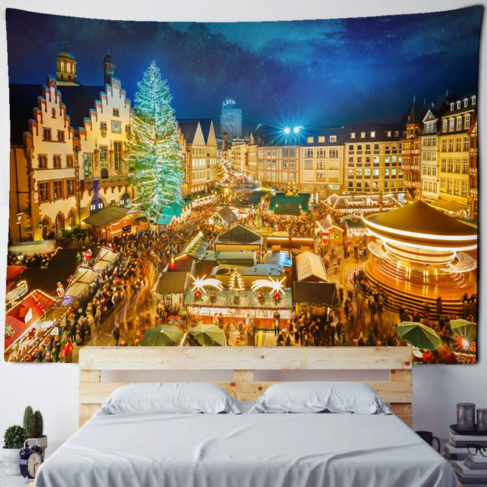 Christmas Decor Tapestry Wall Hanging Tapis Cloth