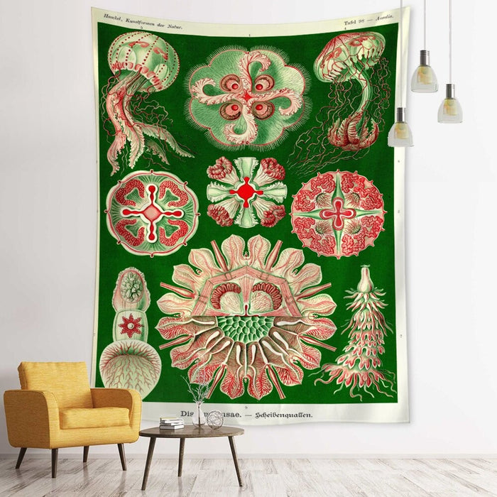 Psychedelic Plant Decor Tapestry Wall Hanging Tapis Cloth