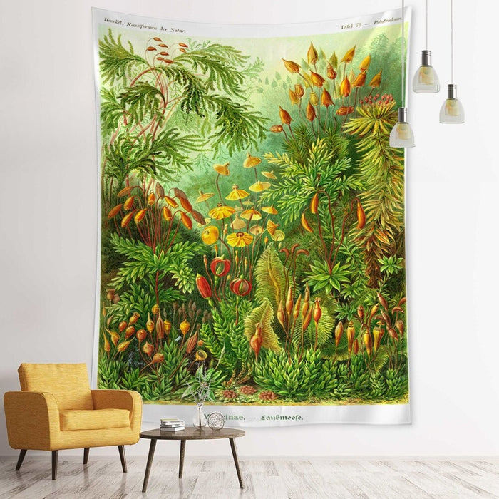 Psychedelic Plant Illustration Tapestry Wall Hanging Tapis Cloth