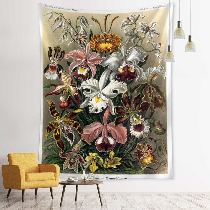 Psychedelic Plant Illustration Tapestry Wall Hanging Tapis Cloth