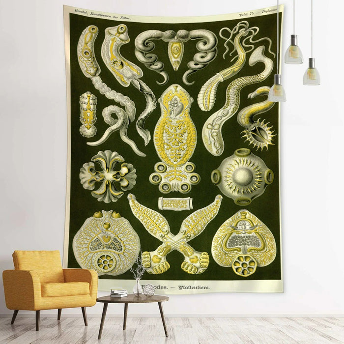 Biological Illustration Tapestry Wall Hanging Tapis Cloth